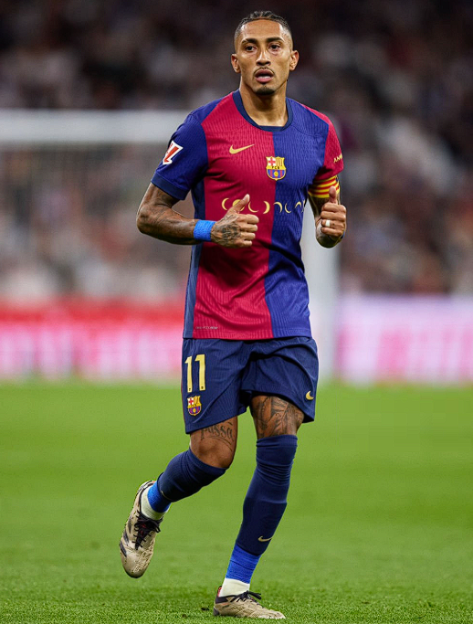 巴萨官宣：拉菲尼亚内收肌群超负荷，缺席国王杯预计一周恢复